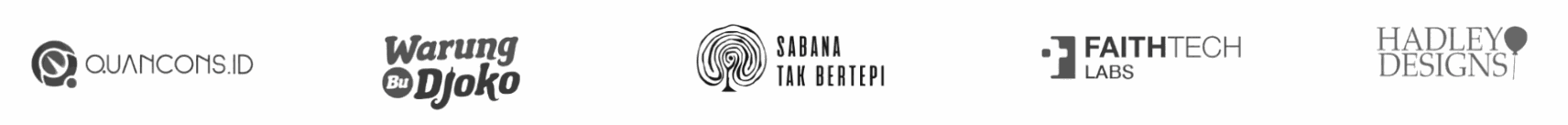 Quancons.id, Warung Bu Djoko, Sabana Tak Bertepi and other client logos